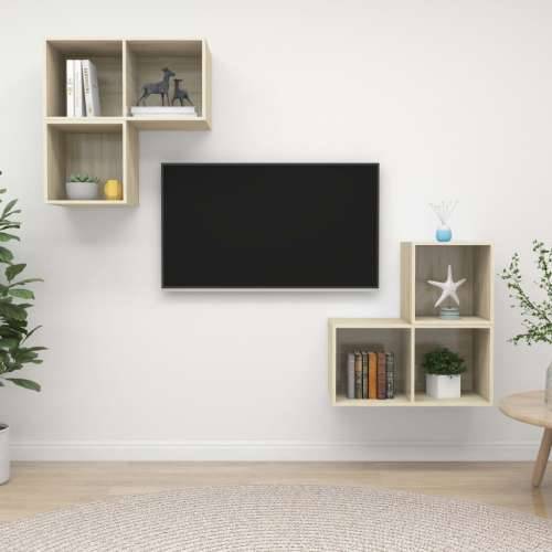 4-dijelni set TV ormarića boja hrasta sonome konstruirano drvo - sonoma hrast 1 Cijena