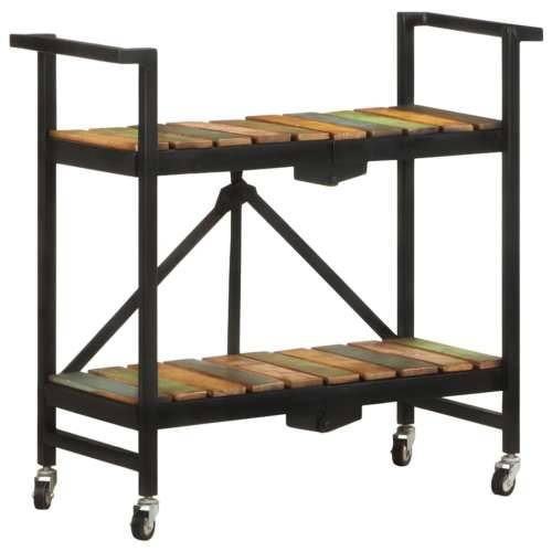 Kuhinjska kolica 87x 36 x 81 cm od masivnog obnovljenog drva - masivno obnovljeno drvo Cijena