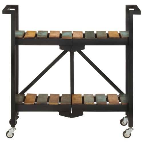 Kuhinjska kolica 87x 36 x 81 cm od masivnog obnovljenog drva - masivno obnovljeno drvo Cijena