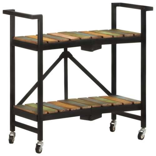 Kuhinjska kolica 87x 36 x 81 cm od masivnog obnovljenog drva - masivno obnovljeno drvo Cijena