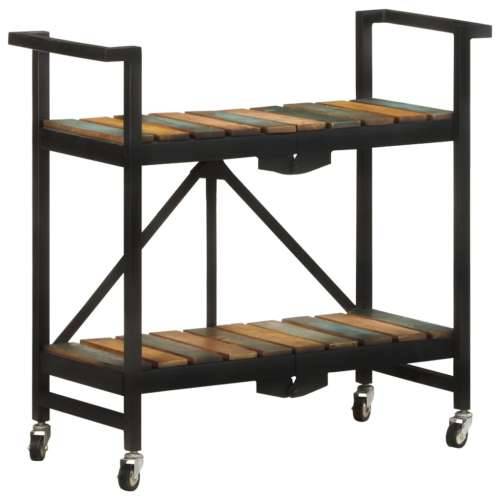 Kuhinjska kolica 87x 36 x 81 cm od masivnog obnovljenog drva - masivno obnovljeno drvo Cijena
