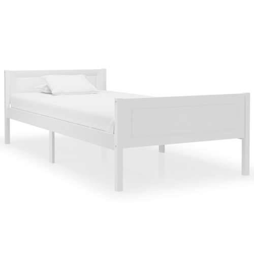 Okvir za krevet od masivne borovine bijeli 90 x 200 cm - Bijela 90 x 200 cm Cijena