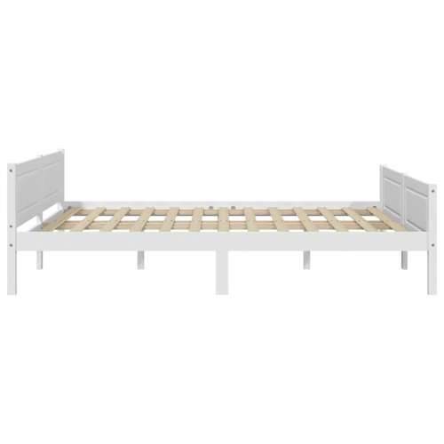 Okvir za krevet od masivne borovine bijeli 140 x 200 cm - Bijela 140 x 200 cm Cijena