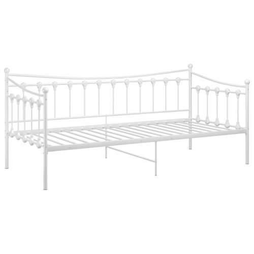 Okvir za krevet na razvlačenje bijeli metalni 90 x 200 cm Bijela Cijena