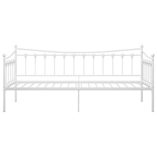 Okvir za krevet na razvlačenje bijeli metalni 90 x 200 cm Bijela Cijena