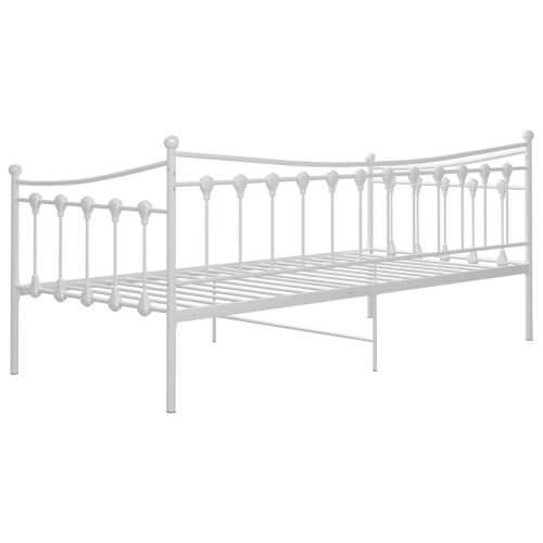 Okvir za krevet na razvlačenje bijeli metalni 90 x 200 cm Bijela Cijena