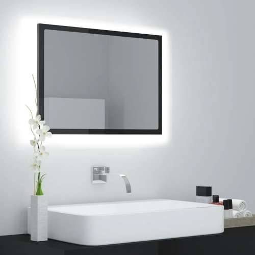 LED kupaonsko ogledalo visoki sjaj sivo 60x8,5x37 cm akrilno