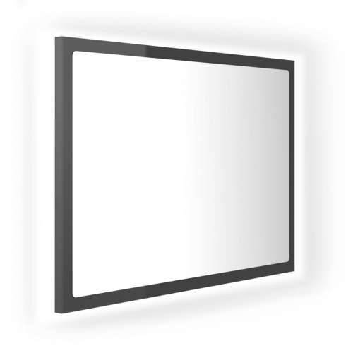 LED kupaonsko ogledalo visoki sjaj sivo 60x8,5x37 cm akrilno Cijena