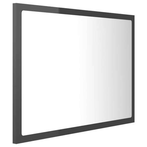 LED kupaonsko ogledalo visoki sjaj sivo 60x8,5x37 cm akrilno Cijena