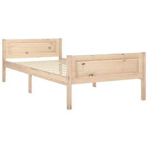 Okvir za krevet od masivne borovine 90 x 200 cm - Smeđa 90 x 200 cm Cijena