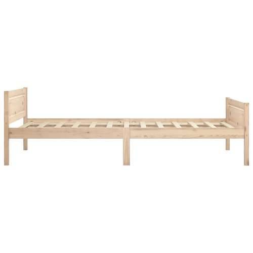 Okvir za krevet od masivne borovine 90 x 200 cm - Smeđa 90 x 200 cm Cijena