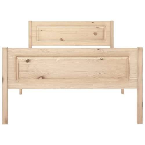 Okvir za krevet od masivne borovine 90 x 200 cm - Smeđa 90 x 200 cm Cijena