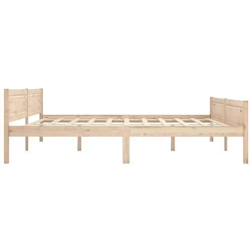 Okvir za krevet od masivne borovine 200 x 200 cm - Smeđa 200 x 200 cm Cijena