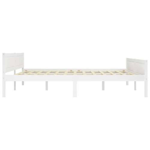 Okvir za krevet od masivne borovine bijeli 180 x 200 cm - Bijela 180 x 200 cm Cijena
