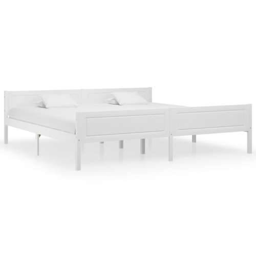 Okvir za krevet od masivne borovine bijeli 200 x 200 cm - Bijela 200 x 200 cm Cijena