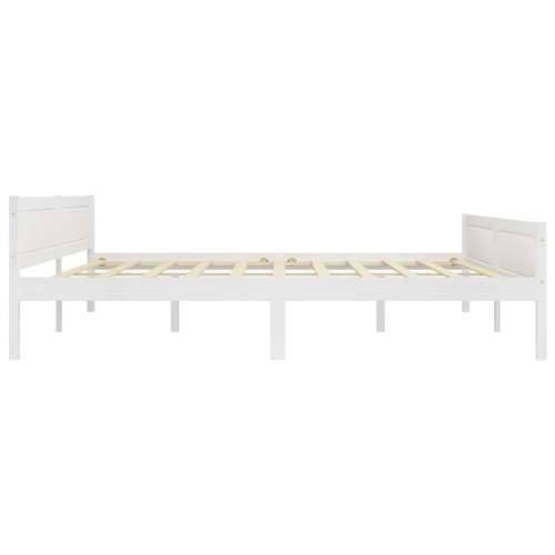 Okvir za krevet od masivne borovine bijeli 200 x 200 cm - Bijela 200 x 200 cm Cijena