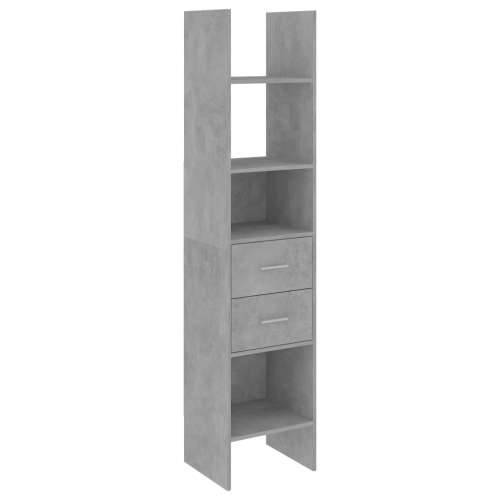Ormarić za knjige boja betona 40x35x180 cm konstruirano drvo Beton siva 1 Cijena