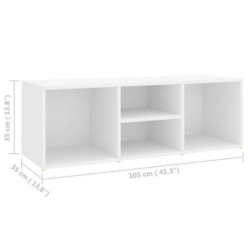 Klupa za spremanje obuće bijela 105x35x35 cm konstruirano drvo - Bijela 1 Cijena