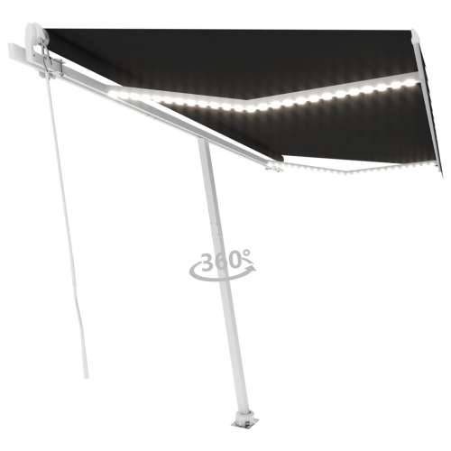 Tenda na ručno uvlačenje s LED svjetlima 400 x 350 cm antracit  - Antracit 400 x 350 cm 1 Cijena