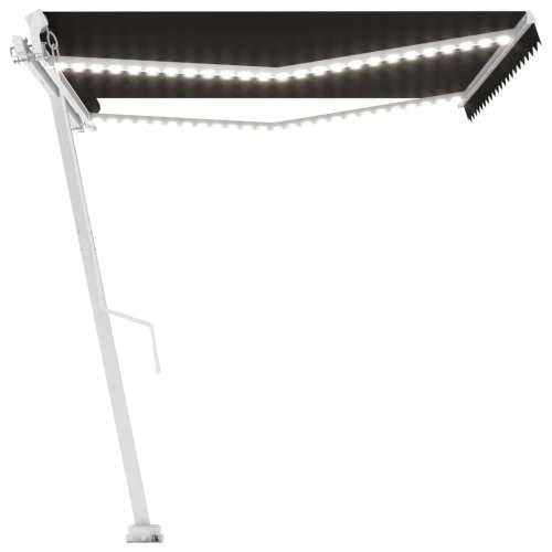 Tenda na ručno uvlačenje s LED svjetlima 400 x 350 cm antracit  - Antracit 400 x 350 cm 1 Cijena