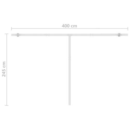 Tenda na ručno uvlačenje s LED svjetlima 400 x 350 cm antracit  - Antracit 400 x 350 cm 1 Cijena