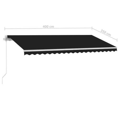 Tenda na ručno uvlačenje s LED svjetlima 400 x 350 cm antracit  - Antracit 400 x 350 cm 1 Cijena