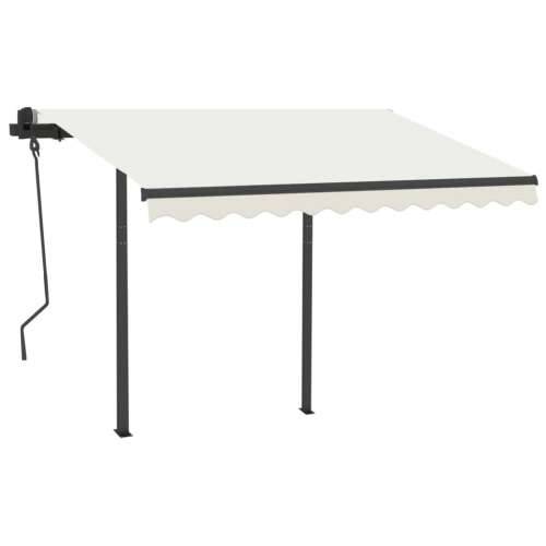 Tenda na ručno uvlačenje s LED svjetlima 3 x 2,5 m krem - Krema 3 x 2.5 m 1 Cijena