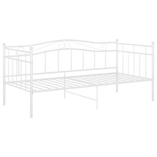 Okvir za krevet na razvlačenje bijeli metalni 90 x 200 cm - Bijela Cijena