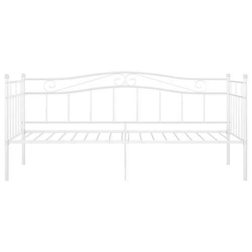 Okvir za krevet na razvlačenje bijeli metalni 90 x 200 cm - Bijela Cijena