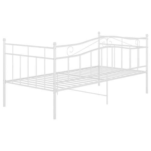 Okvir za krevet na razvlačenje bijeli metalni 90 x 200 cm - Bijela Cijena