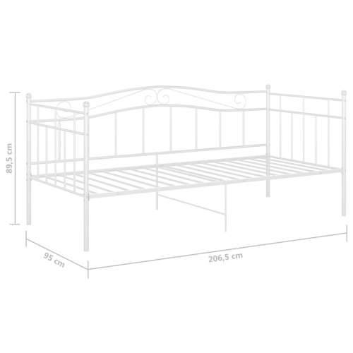 Okvir za krevet na razvlačenje bijeli metalni 90 x 200 cm - Bijela Cijena