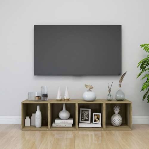 TV ormarići 4 kom boja hrasta 37 x 35 x 37 cm konstruirano drvo - sonoma hrast 4 Cijena