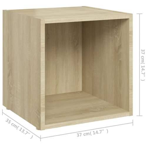 TV ormarići 4 kom boja hrasta 37 x 35 x 37 cm konstruirano drvo - sonoma hrast 4 Cijena