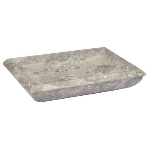 Lavabo - Umivaonik sivi 50 x 35 x 10 cm mramorni - Siva Cijena