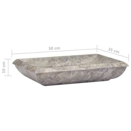 Lavabo - Umivaonik sivi 50 x 35 x 10 cm mramorni - Siva Cijena