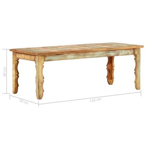 Stolić za kavu 110 x 50 x 40 cm od masivnog obnovljenog drva - 110 x 50 x 40 cm 1 Cijena
