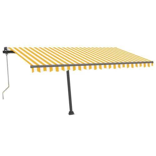 Automatska tenda sa senzorom LED 450 x 350 cm žuto-bijela Cijena