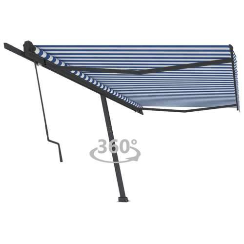 Samostojeća automatska tenda 500 x 350 cm plavo-bijela Plava i bijela 500 x 350 cm 1 Cijena