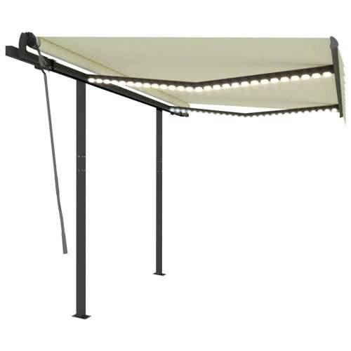 Automatska tenda sa senzorom za vjetar LED 3 x 2,5 m krem Cijena