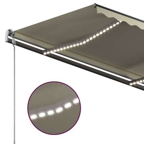 Automatska tenda sa senzorom za vjetar LED 3 x 2,5 m krem Cijena