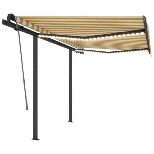Automatska tenda sa senzorom LED 3 x 2,5 m žuto-bijela Cijena