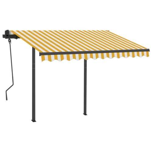 Automatska tenda sa senzorom LED 3 x 2,5 m žuto-bijela - Žuta i bijela 3 x 2.5 m 1 Cijena