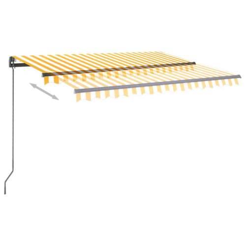 Automatska tenda sa senzorom LED 3 x 2,5 m žuto-bijela - Žuta i bijela 3 x 2.5 m 1 Cijena