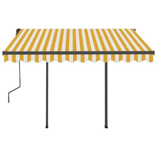 Automatska tenda sa senzorom LED 3 x 2,5 m žuto-bijela - Žuta i bijela 3 x 2.5 m 1 Cijena