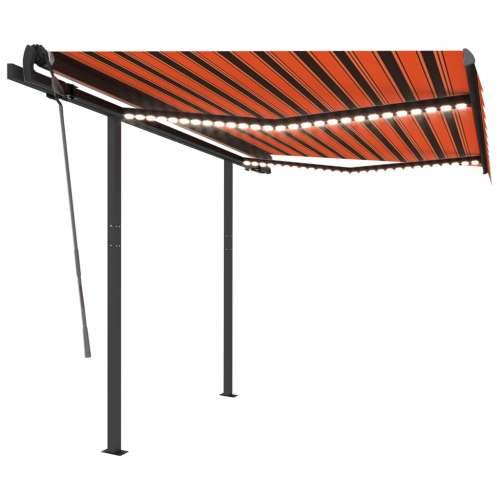 Automatska tenda sa senzorom LED 3 x 2,5 m narančasto-smeđa Cijena