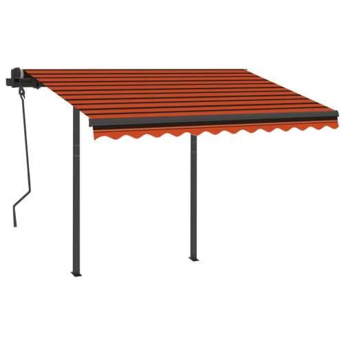 Automatska tenda sa senzorom LED 3 x 2,5 m narančasto-smeđa Cijena