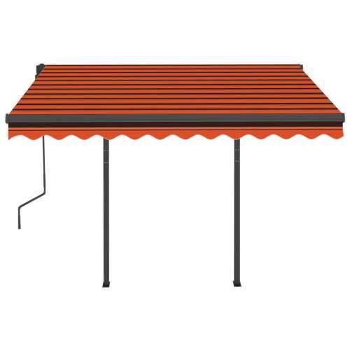 Automatska tenda sa senzorom LED 3 x 2,5 m narančasto-smeđa Cijena
