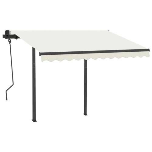 Tenda na ručno uvlačenje s LED svjetlima 3,5 x 2,5 m krem - Krema 3.5 x 2.5 m 1 Cijena