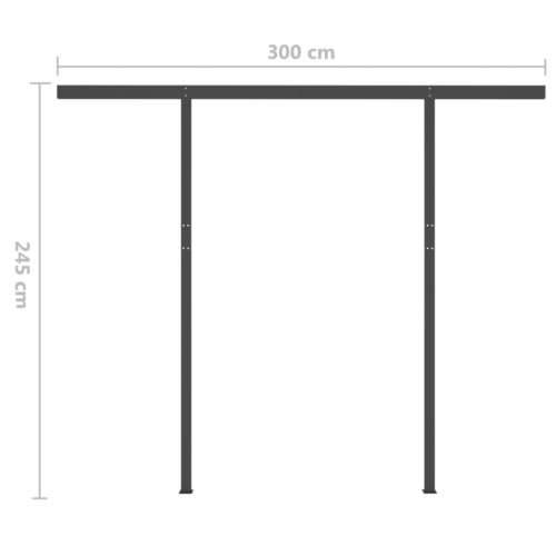 Tenda na ručno uvlačenje s LED svjetlima 3,5 x 2,5 m krem - Krema 3.5 x 2.5 m 1 Cijena