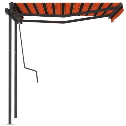 Automatska tenda na uvlačenje 3,5 x 2,5 m narančasto-smeđa Cijena